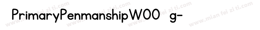 KGPrimaryPenmanshipW00 Rg字体转换